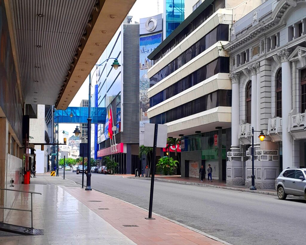 The old and new buildings of Calle Panamá in Ecuador. Wheely Tyred Guayaquil’s hidden gems