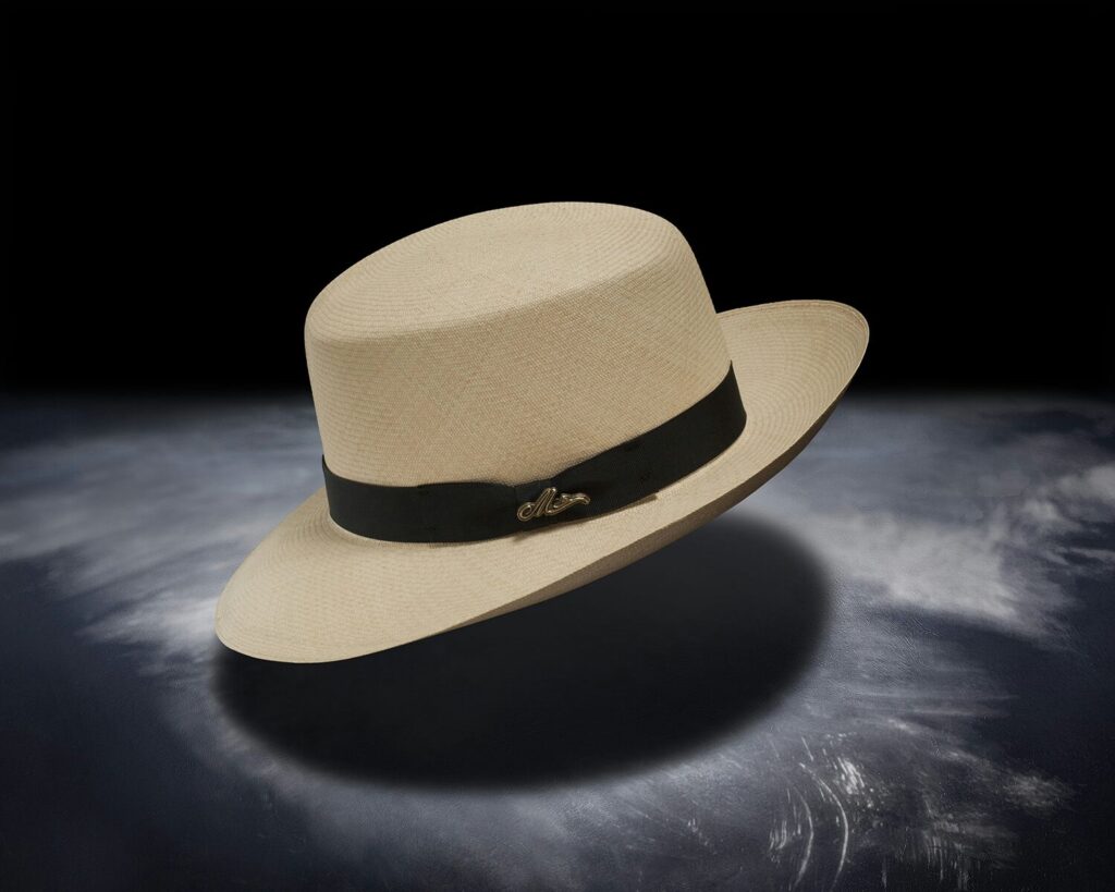 An Ecuadorian Hat, better known as a Panama Hat, is a press shot.