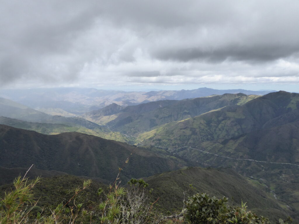 The green valleys of Podocarpus National Park stretch into the distance