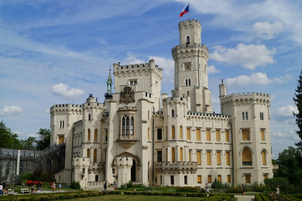 The large, white Hluboká Castle looks like it is out of a fairytale. 