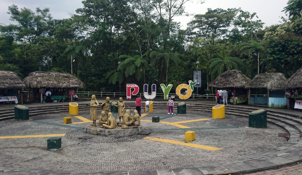 The Malecón and square is full of statues in Ecuador. Top attractions in Puyo