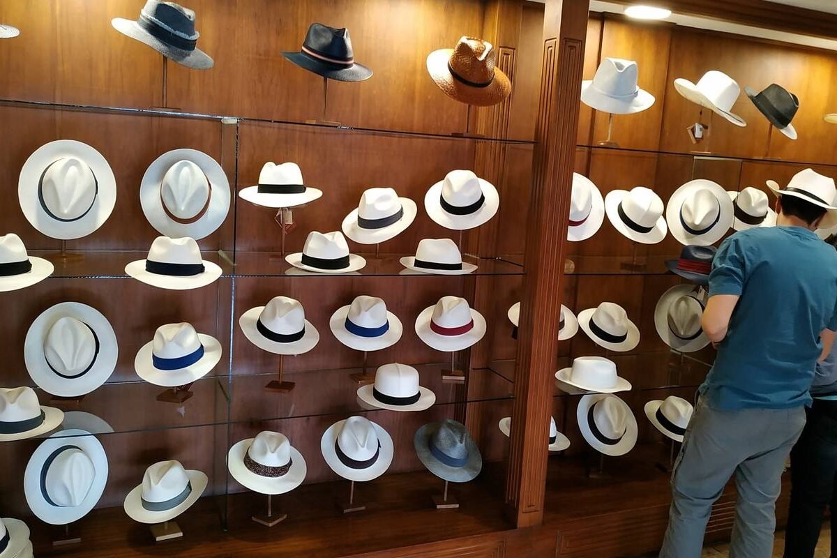 Panamá hats in the hat museum in Cuenca, Ecuador