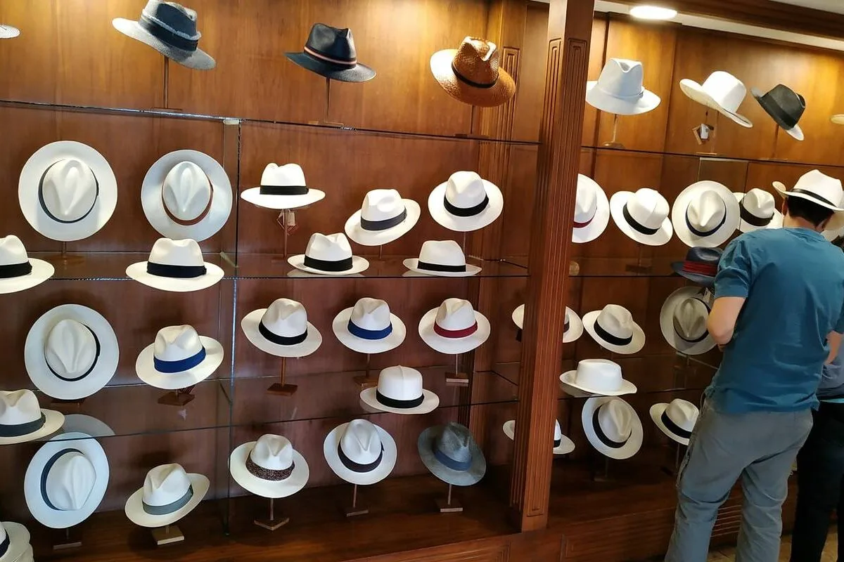 Panamá hats in the hat museum in Cuenca, Ecuador