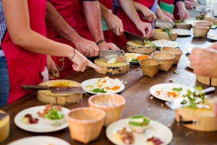 People enjoy a cooking class in Cuenca, Ecuador