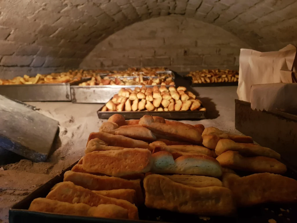 Bizcochos bake in an oven in Cayambe, near Otavalo, Ecuador