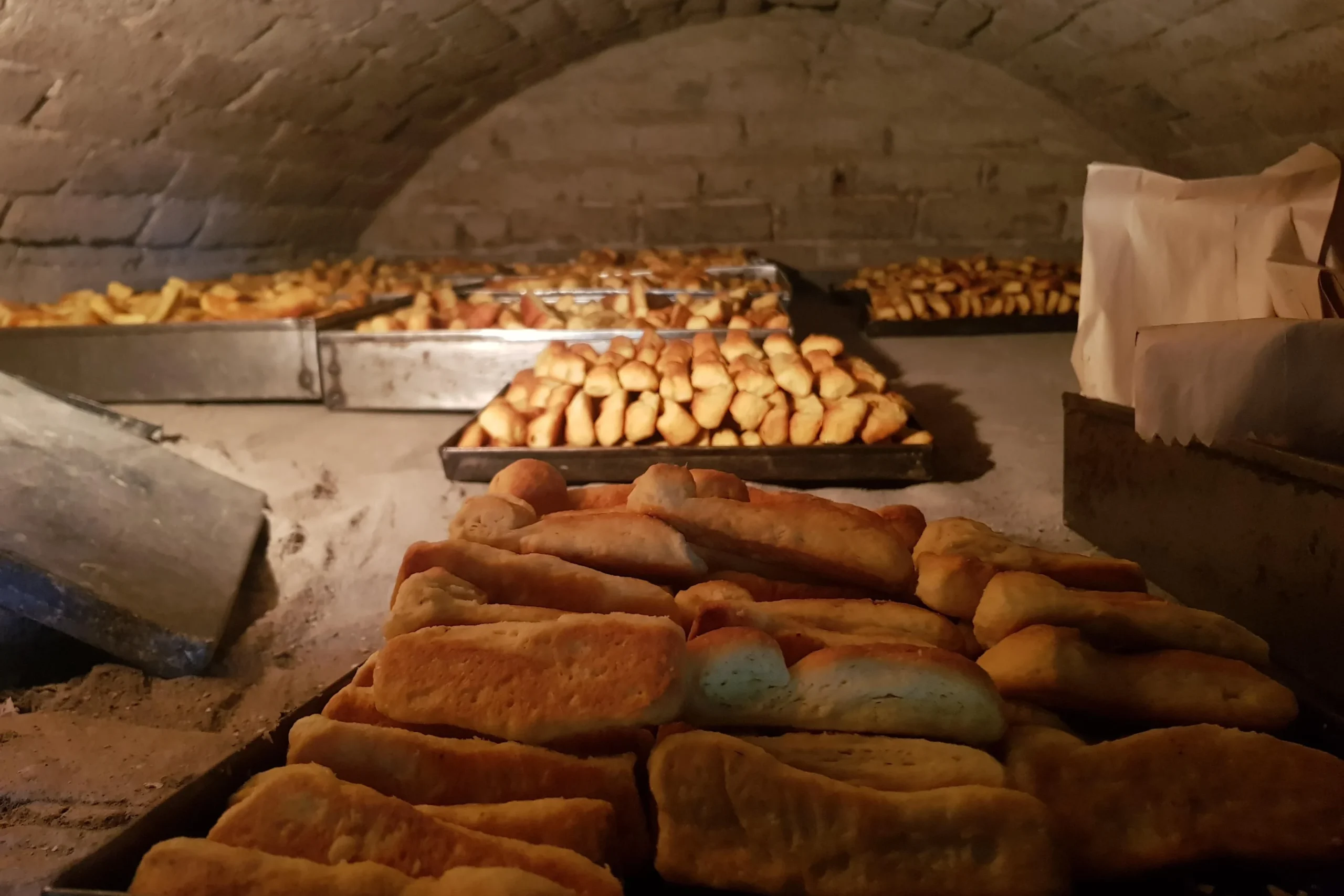 Bizcochos bake in an oven in Cayambe, near Otavalo, Ecuador