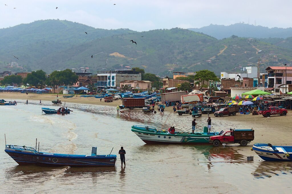 Fishing boats at Puerto Lopez, Ecuador
