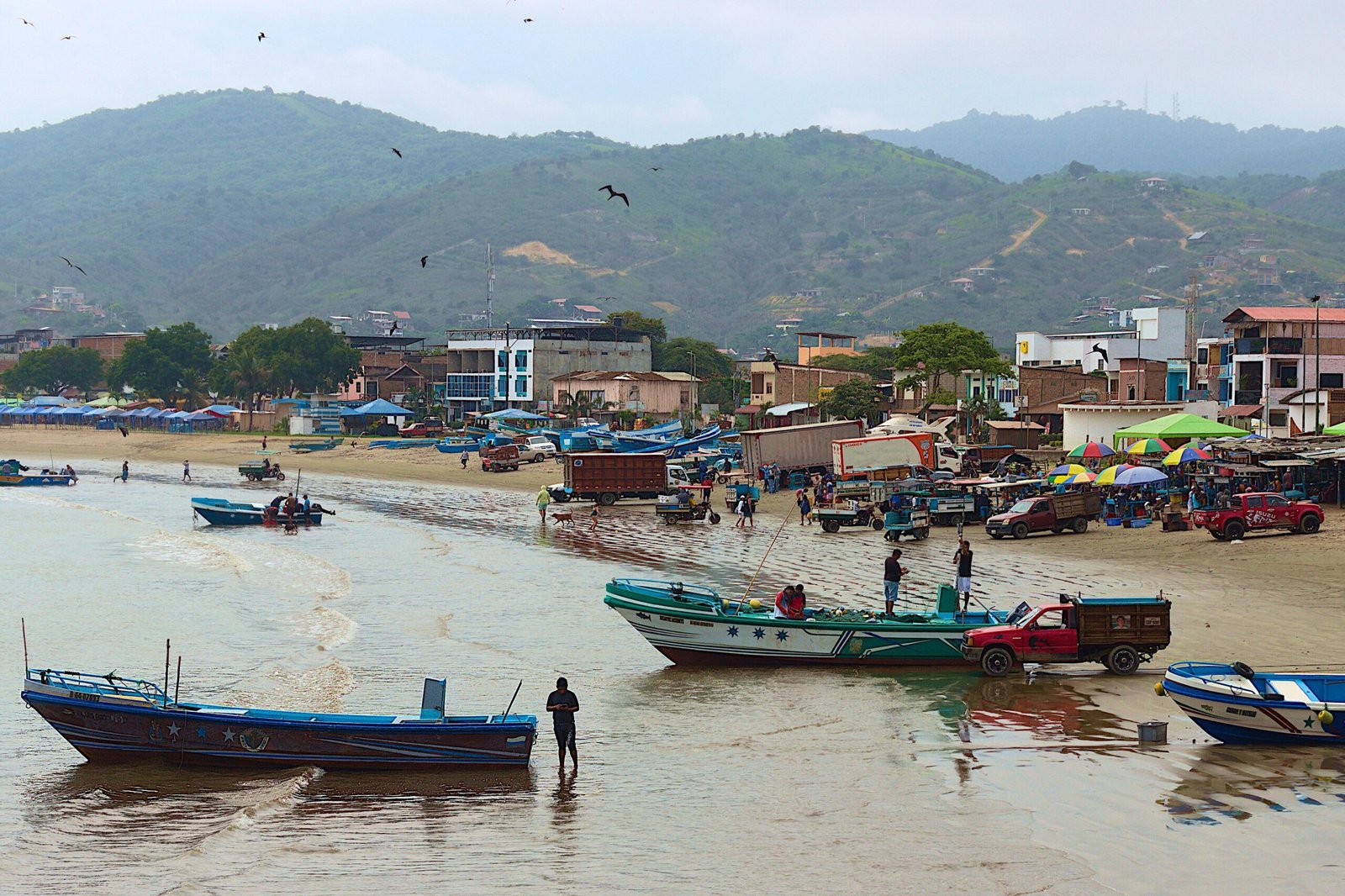 Fishing boats at Puerto Lopez, Ecuador