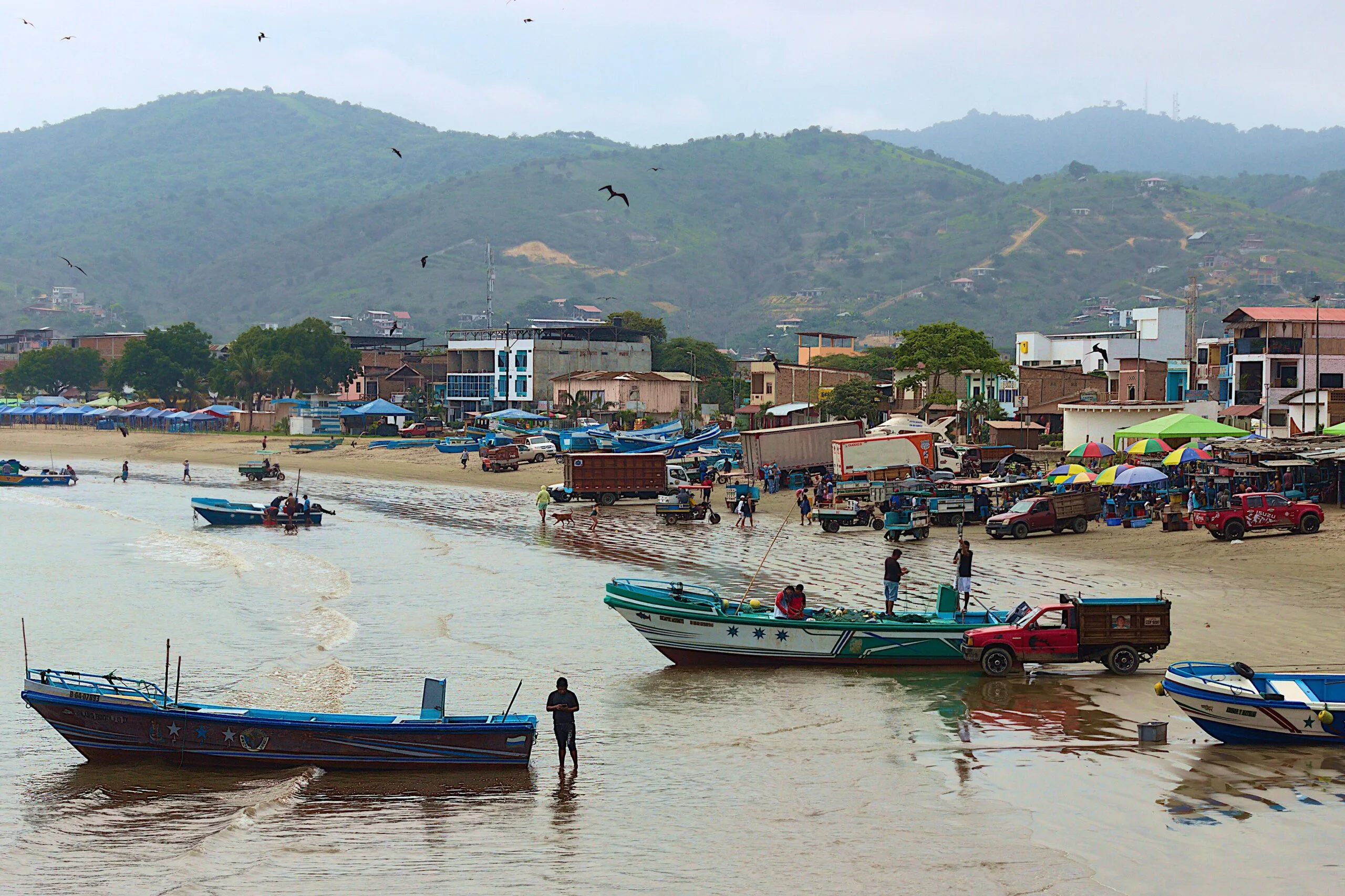 Fishing boats at Puerto Lopez, Ecuador